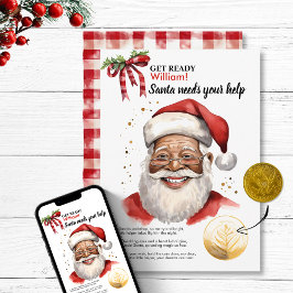 Cartes Pour Fêtes Annuelles Noël Personnalisé Nom De L'Enfant Père Noël Magiqu