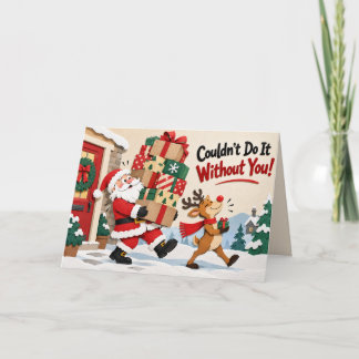 Cartes Pour Fêtes Annuelles Noël personnalisé sarcastique pour un collègue
