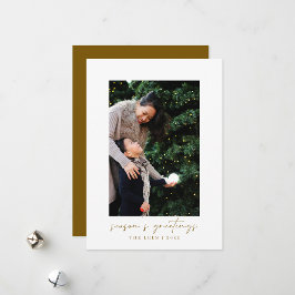 Cartes Pour Fêtes Annuelles Noël photo avec écriture manuscrite moderne minima