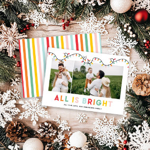 Cartes Pour Fêtes Annuelles Noël photo collage arc-en-ciel mignon plaisir