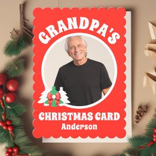 Cartes Pour Fêtes Annuelles Noël photo de grand-père personnalisé
