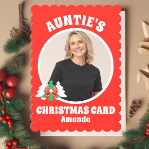 Cartes Pour Fêtes Annuelles Noël photo de la tante personnalisée