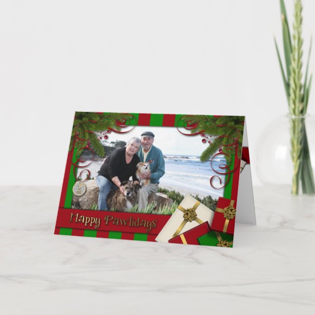 Cartes Pour Fêtes Annuelles Noël - photo heureuse 3 de Pawlidays - de Williams (Devant)