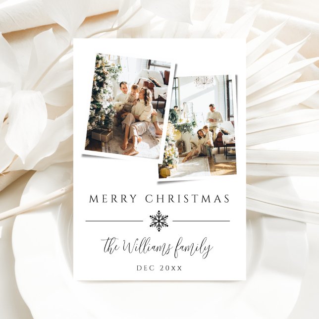 Cartes Pour Fêtes Annuelles Noël photo moderne minimaliste (Créateur téléchargé)