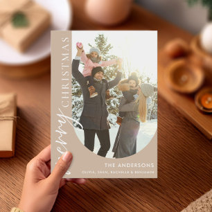 Cartes Pour Fêtes Annuelles Noël photo moderne simple