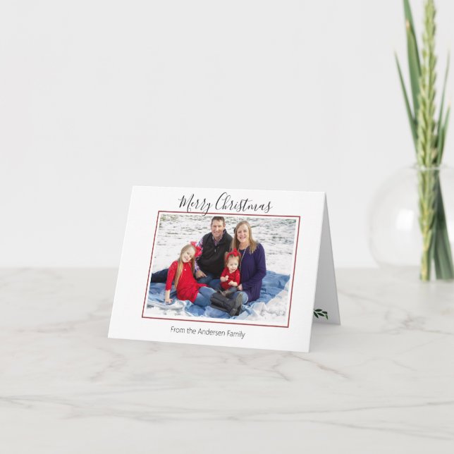 Cartes Pour Fêtes Annuelles Noël photo personnalisée (Devant)