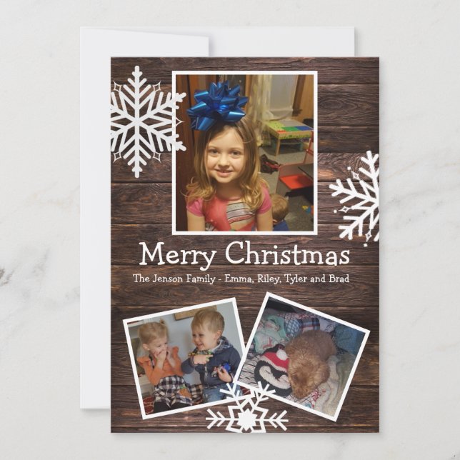 Cartes Pour Fêtes Annuelles Noël photo personnalisée (Devant)