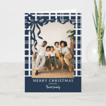 Noël photo personnalisée avec un élégant nœud et c