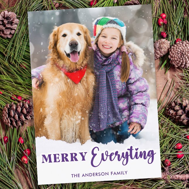 Cartes Pour Fêtes Annuelles Noël Photo personnalisée Joyeux tout (Créateur téléchargé)