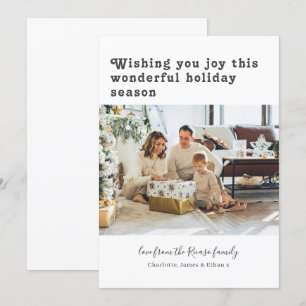 Cartes Pour Fêtes Annuelles Noël Photo Personnalisée Simple