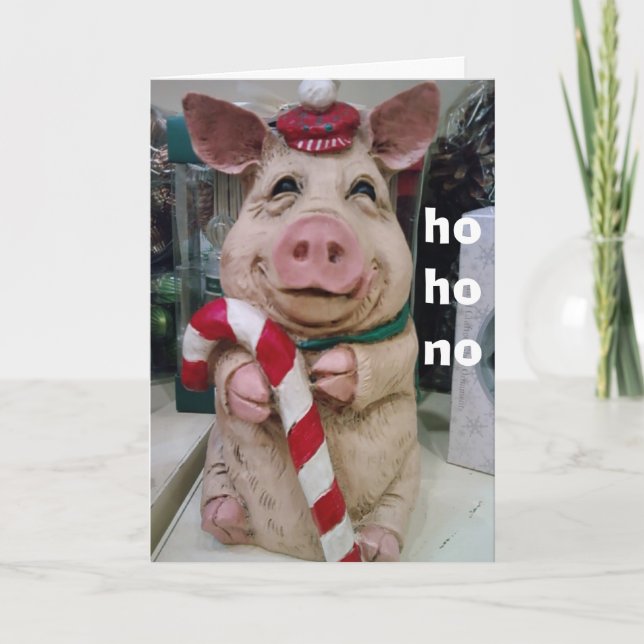 CARTES POUR FÊTES ANNUELLES NOËL PIGGY-PAS DE MARCHÉ-JUSTE NOËL SOUHAITE (Devant)