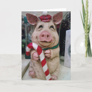 CARTES POUR FÊTES ANNUELLES NOËL PIGGY-PAS DE MARCHÉ-JUSTE NOËL SOUHAITE