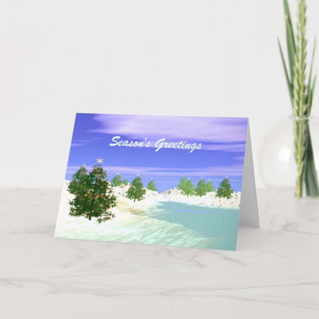 Cartes Pour Fêtes Annuelles Noël pittoresque (Devant)