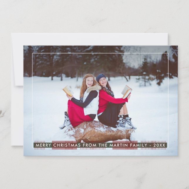 Cartes Pour Fêtes Annuelles Noël plat simple et classique (Devant)