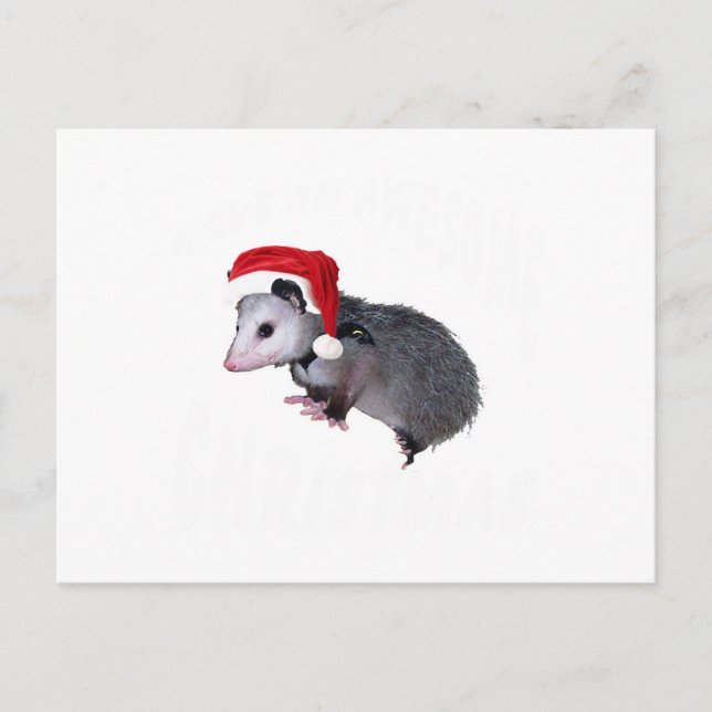 Cartes Pour Fêtes Annuelles Noël Possum génial (Devant)
