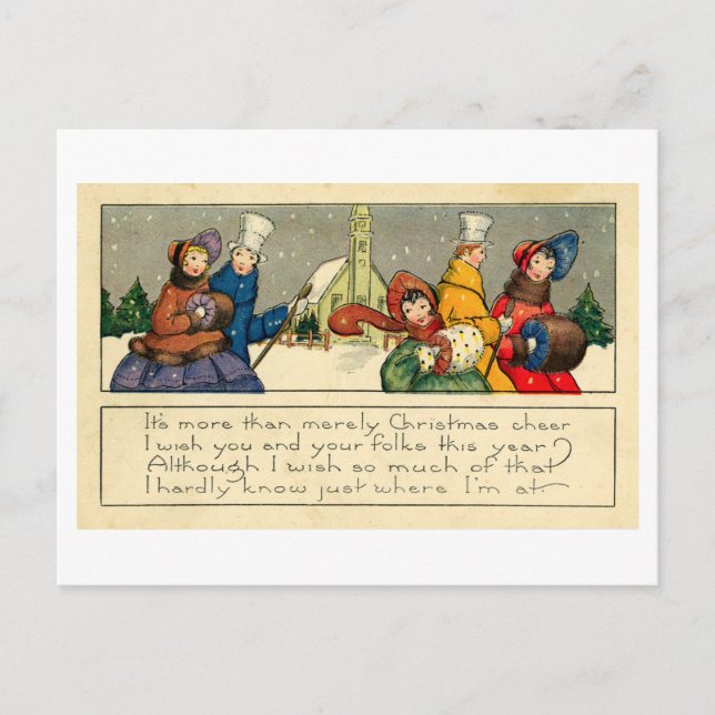 Cartes Pour Fêtes Annuelles Noël Postcard (1920) (Devant)