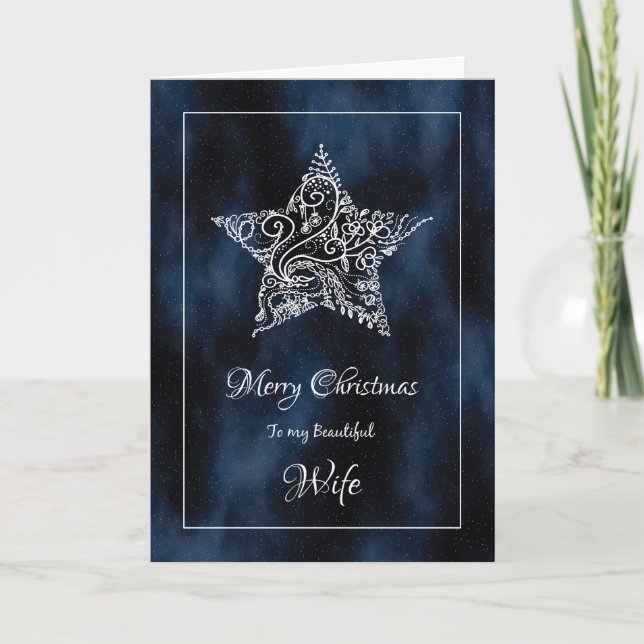 Cartes Pour Fêtes Annuelles Noël pour femme / Étoile de Noël (Devant)