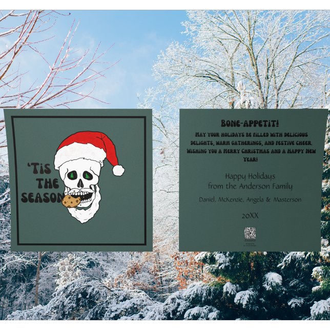 Cartes Pour Fêtes Annuelles Noël pour le crâne Père Noël d'Halloween Lover (Créateur téléchargé)
