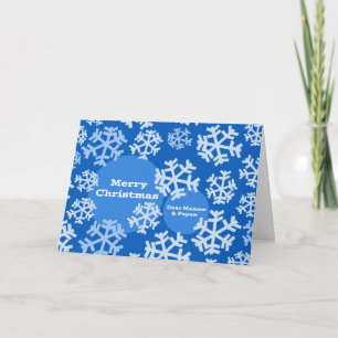 Cartes Pour Fêtes Annuelles Noël pour Mamaw et Papaw, Snowflakes