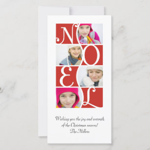 Cartes Pour Fêtes Annuelles NOEL Puzzle dans Red Christmas Grey Card