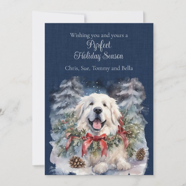 Cartes Pour Fêtes Annuelles Noël - Pyrfect des Grands Pyrénées (Devant)