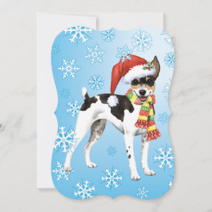 Cartes Pour Fêtes Annuelles Noël Rat Terrier