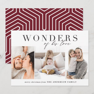 Cartes Pour Fêtes Annuelles Noël religieux chic et multiphoto moderne
