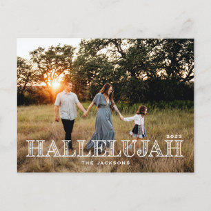 Cartes Pour Fêtes Annuelles Noël religieux Hallelujah