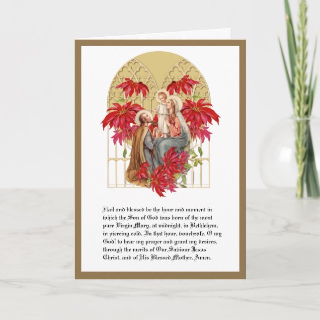 Cartes Pour Fêtes Annuelles Noël Religieux St. Andrew Novena Sainte Famille (Devant)
