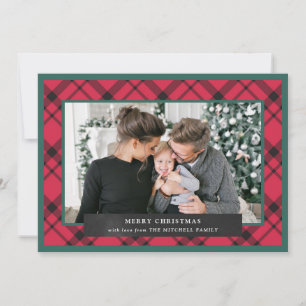 Cartes Pour Fêtes Annuelles Noël rempli Red Green et Black Multi Photo