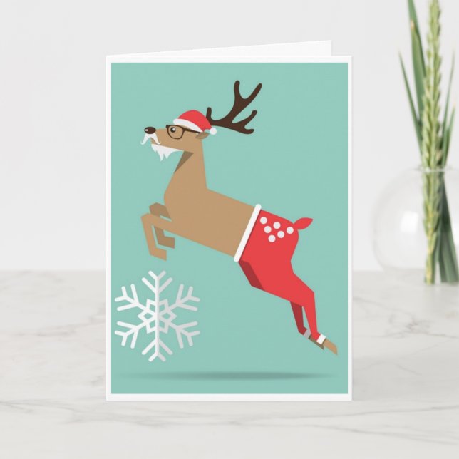 Cartes Pour Fêtes Annuelles Noël - renne (Devant)