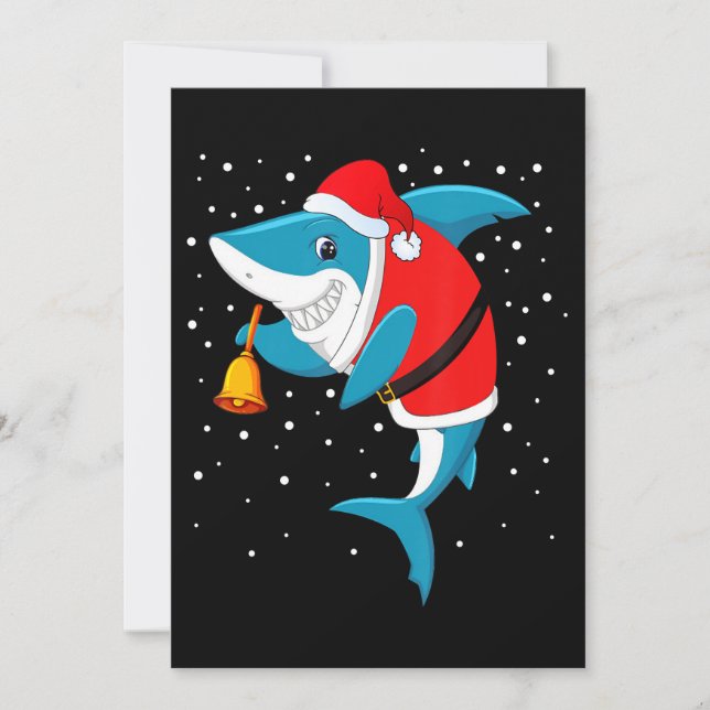 Cartes Pour Fêtes Annuelles Noël - Requin de Noël drôle (Devant)