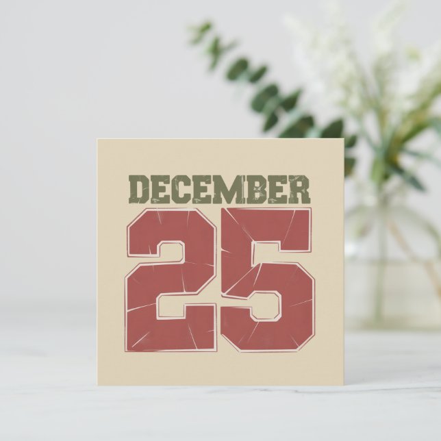 Cartes Pour Fêtes Annuelles Noël rétro 25 décembre Vacances Hiver  (Debout devant)