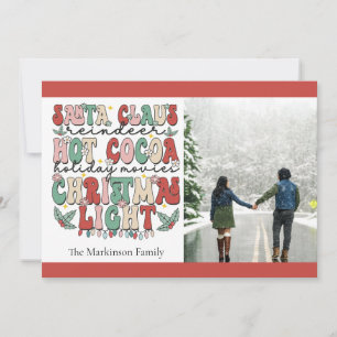 Cartes Pour Fêtes Annuelles Noël rétro et Coco chaud
