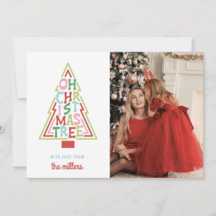 Cartes Pour Fêtes Annuelles Noël Retro Pastel Arbre de Noël