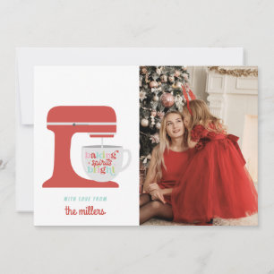 Cartes Pour Fêtes Annuelles Noël Retro Pastel Baking Spiritueux