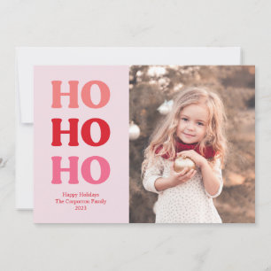 Cartes Pour Fêtes Annuelles Noël rétro   Rose et rouge