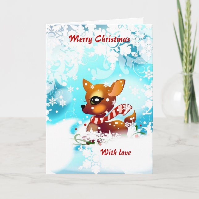 Cartes Pour Fêtes Annuelles Noël romantique (Devant)