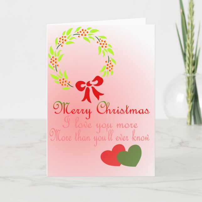Cartes Pour Fêtes Annuelles Noël romantique (Devant)