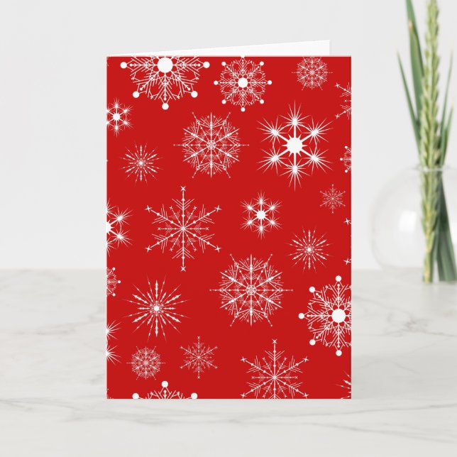 Cartes Pour Fêtes Annuelles noël, rouge, blanc, vert, motif, joyeux+noël, (Devant)