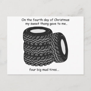 Cartes Pour Fêtes Annuelles Noël rouge du quatrième jour