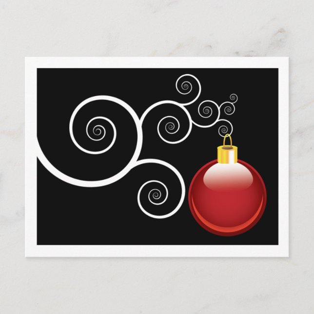 Cartes Pour Fêtes Annuelles Noël Rouge élégant Noël Noël (Devant)