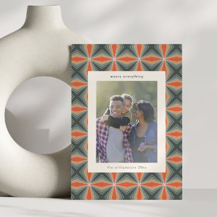 Cartes Pour Fêtes Annuelles Noël Rouge Vert Art Déco Photo personnalisée