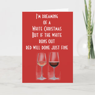 CARTES POUR FÊTES ANNUELLES NOËL ROUGE & VERT - ROUGE & BLANC POUR LE VIN! ! !
