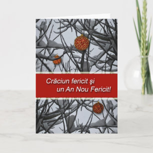 Cartes Pour Fêtes Annuelles Noël roumain, Ornements en neige