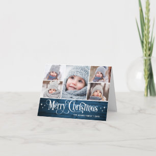 Cartes Pour Fêtes Annuelles Noël rustique 5 PHOTOS Salutation