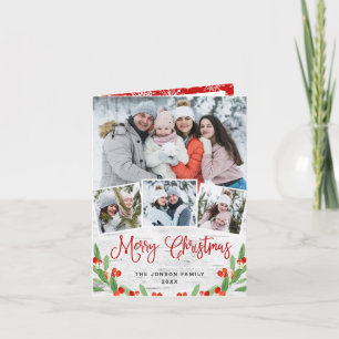 Cartes Pour Fêtes Annuelles Noël Rustique écorce de bouleau 4 PHOTO Salutation