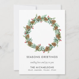 Cartes Pour Fêtes Annuelles Noël rustique Joyeuses Fêtes modernes Nom