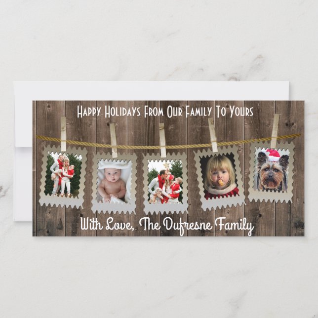 Cartes Pour Fêtes Annuelles Noël rustique/Pays (Devant)
