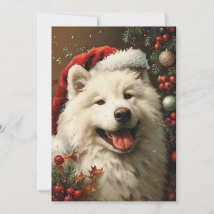 Cartes Pour Fêtes Annuelles Noël Samoyé